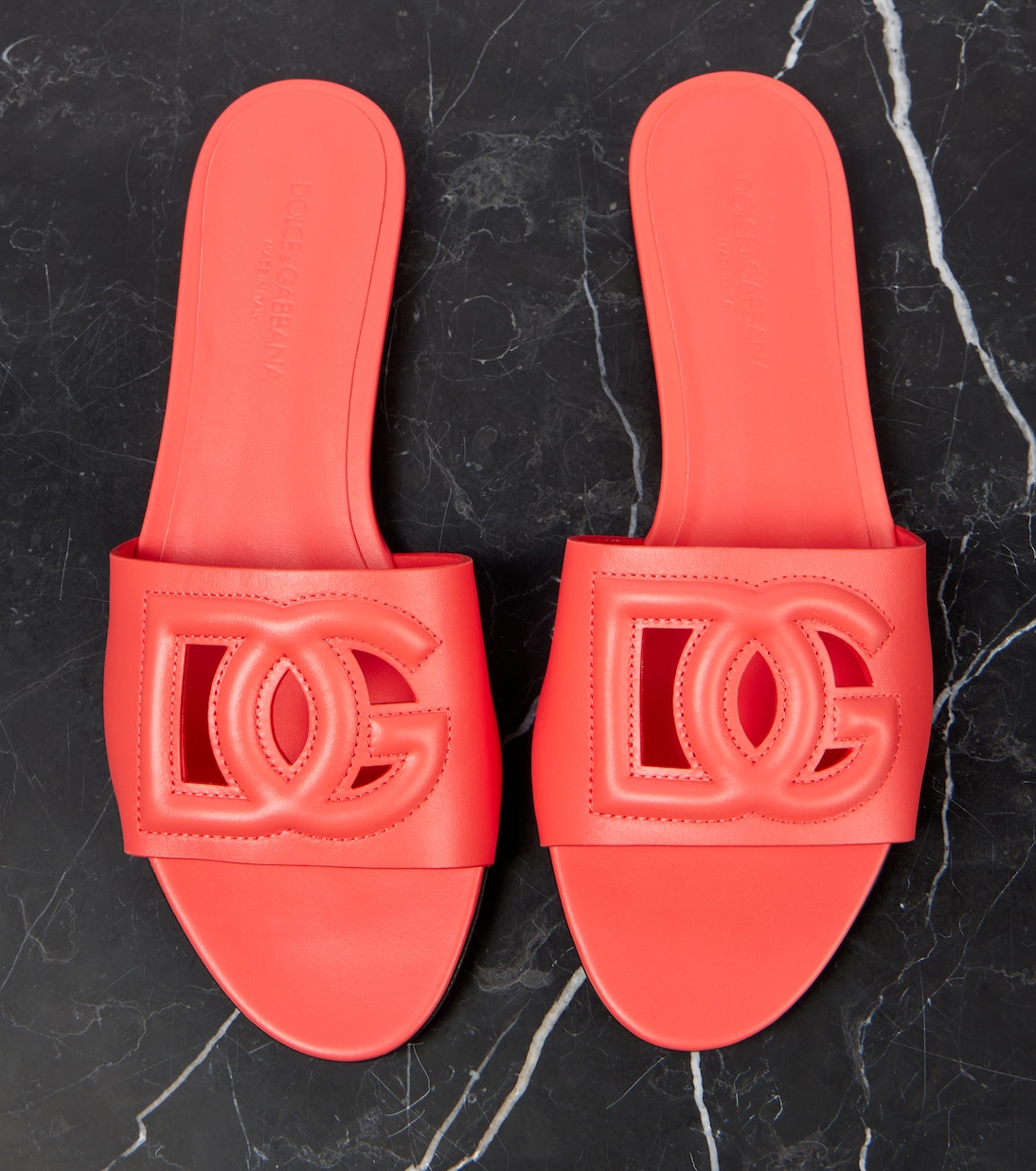 Logo leather slides | Dolce&Gabbana