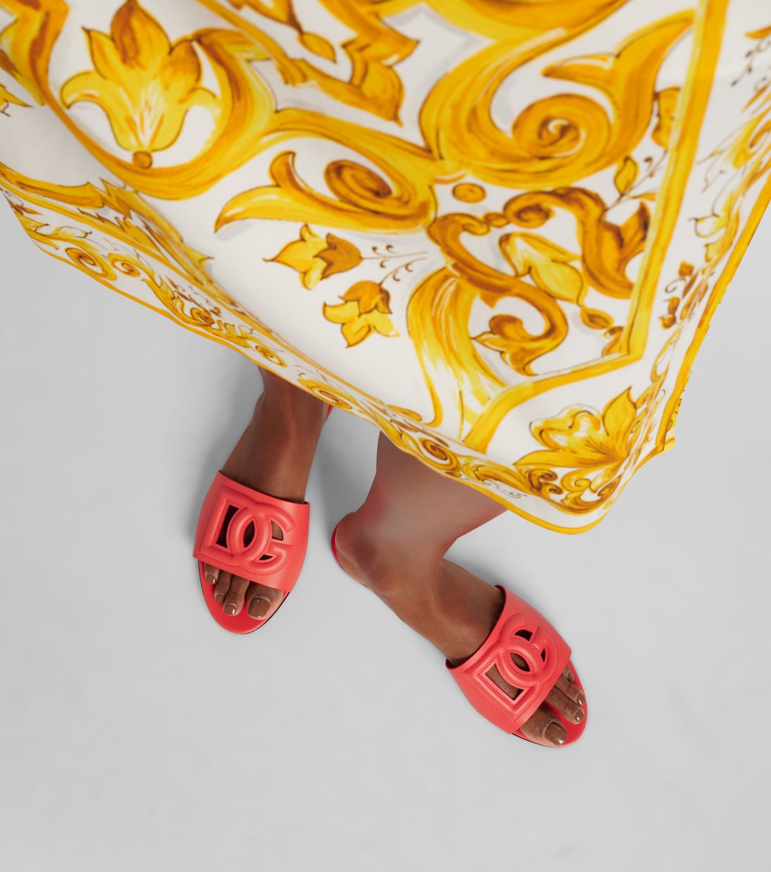 Logo leather slides | Dolce&Gabbana