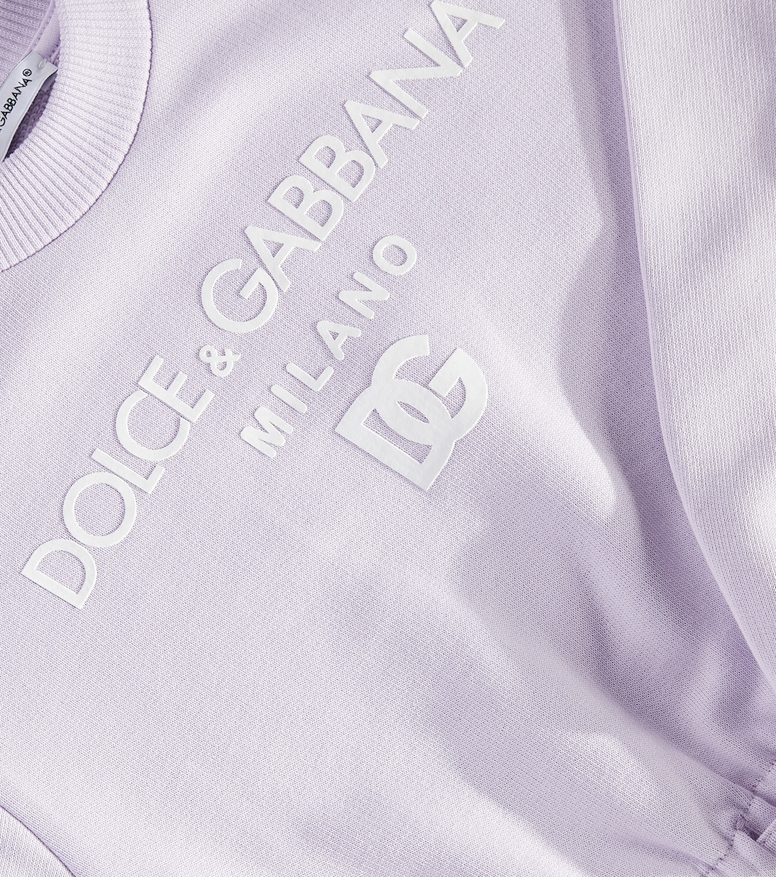Abito in jersey di cotone con logo | Dolce&Gabbana Kids