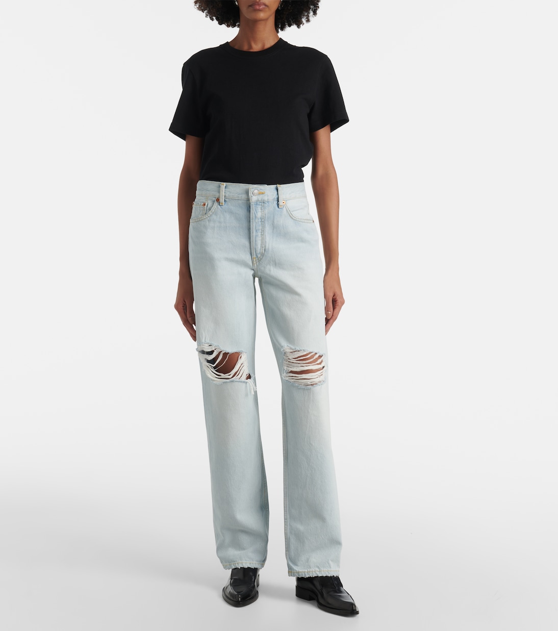 Distressed Straight Jeans Loose Long | Re/Done