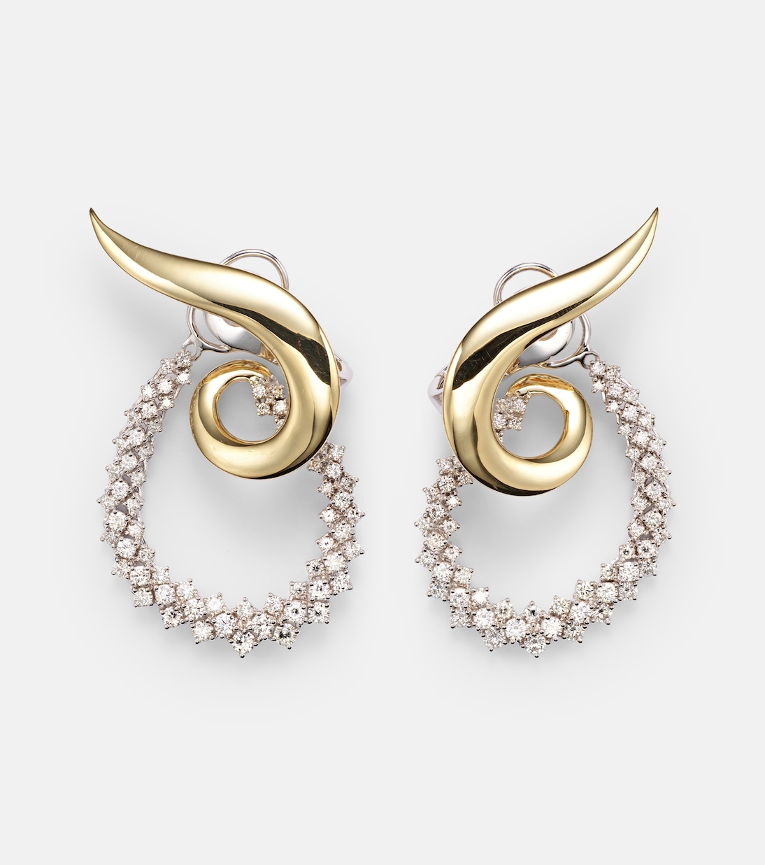 Boucles d'oreilles Golden Strada en or 18 ct et diamants | Yeprem