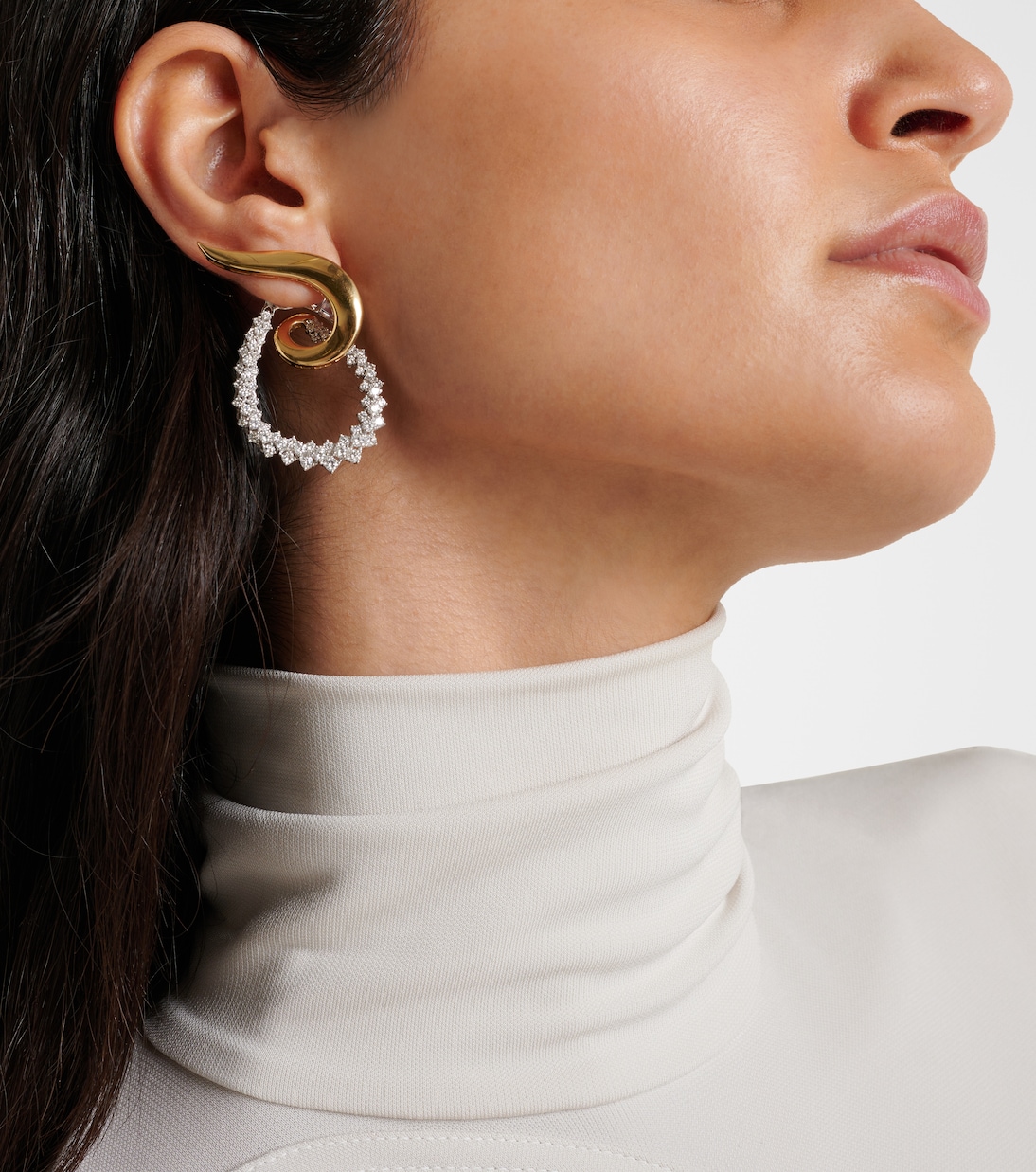 Boucles d'oreilles Golden Strada en or 18 ct et diamants | Yeprem
