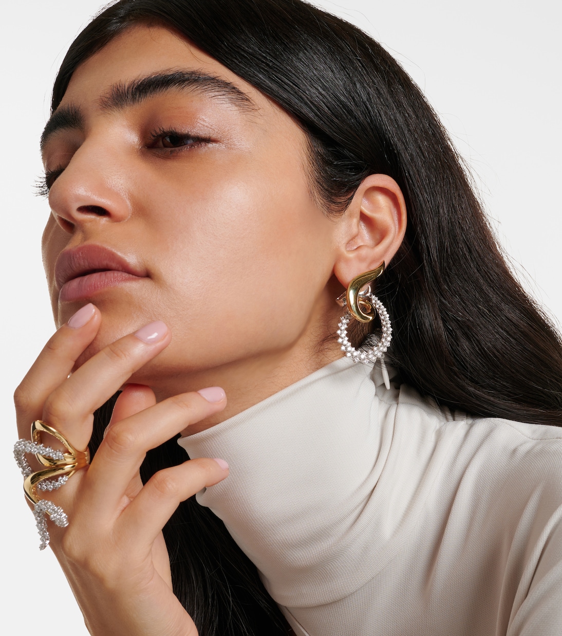Boucles d'oreilles Golden Strada en or 18 ct et diamants | Yeprem