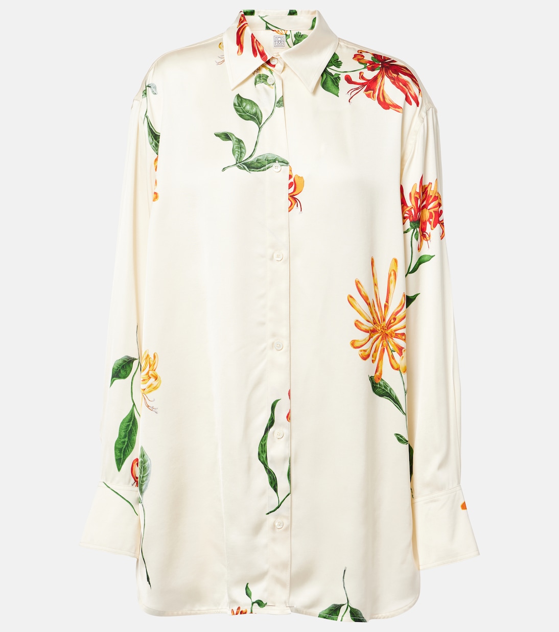 Camicia in raso con stampa floreale | Toteme