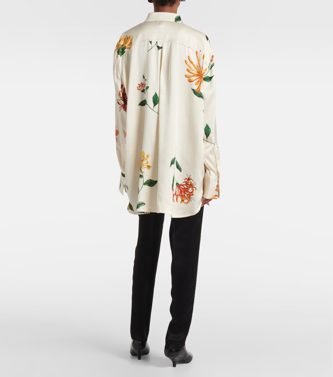 Camicia in raso con stampa floreale | Toteme