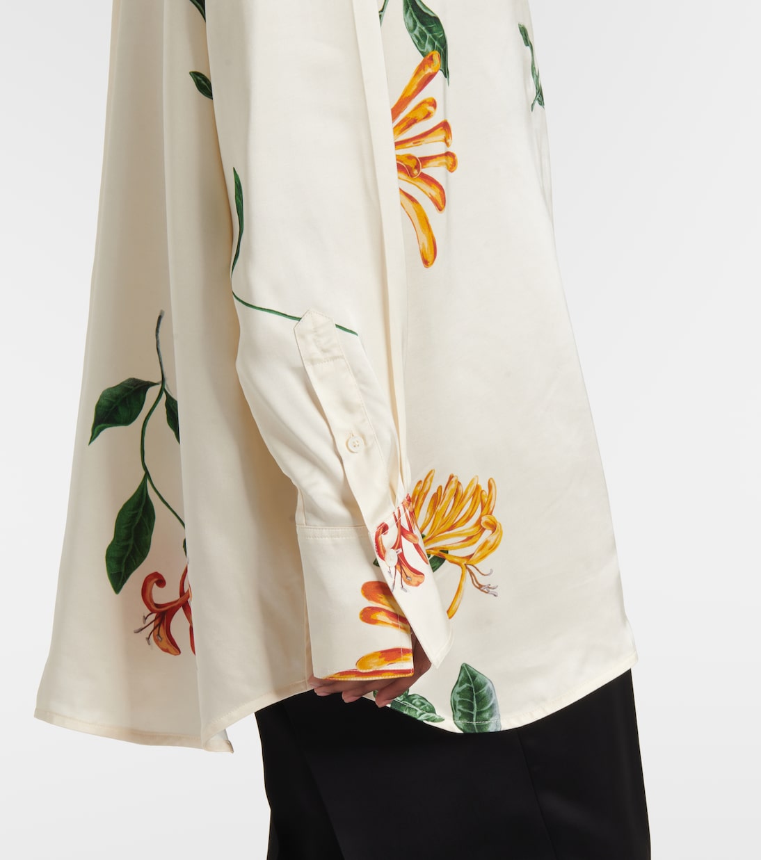 Camicia in raso con stampa floreale | Toteme