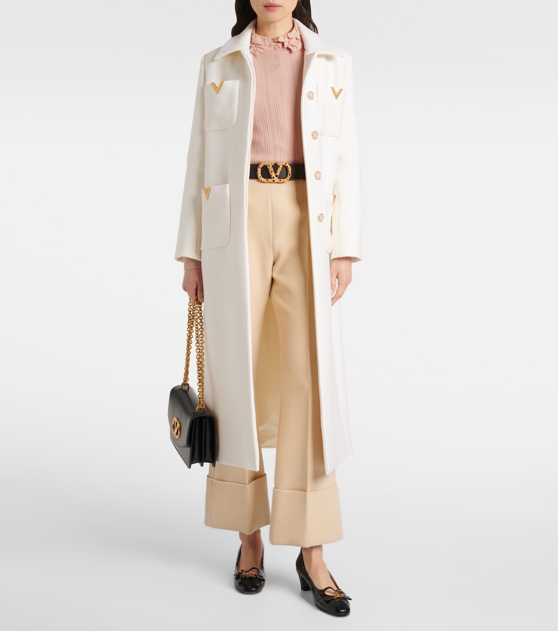 Bowow 45 croc-effect leather pumps | Valentino Garavani