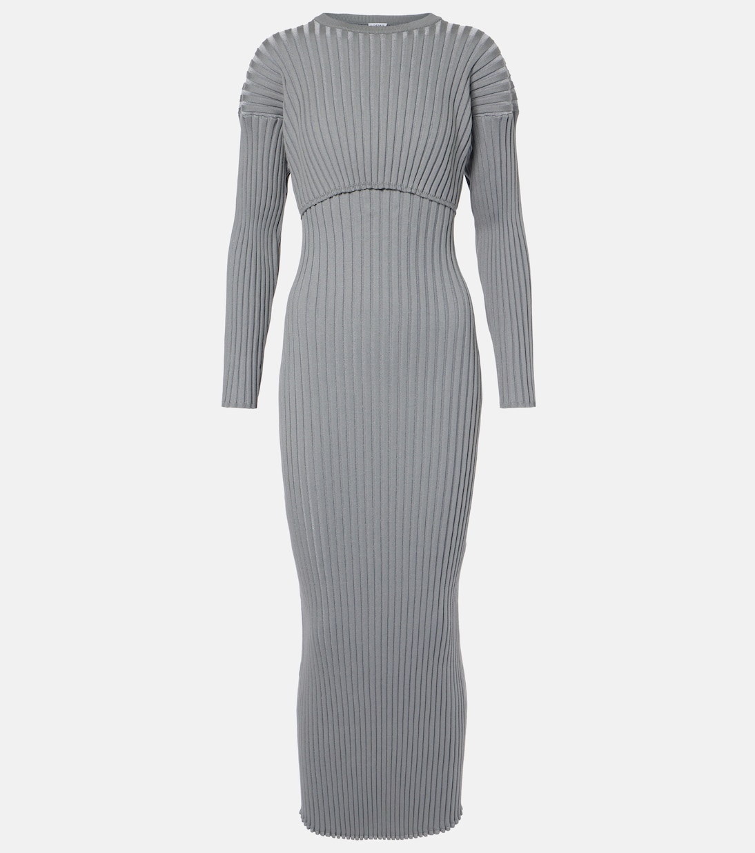 Abito lungo in maglia a coste | Loewe