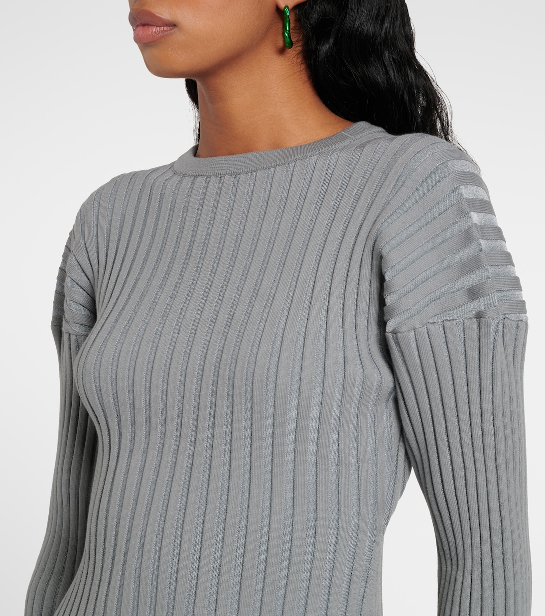 Abito lungo in maglia a coste | Loewe