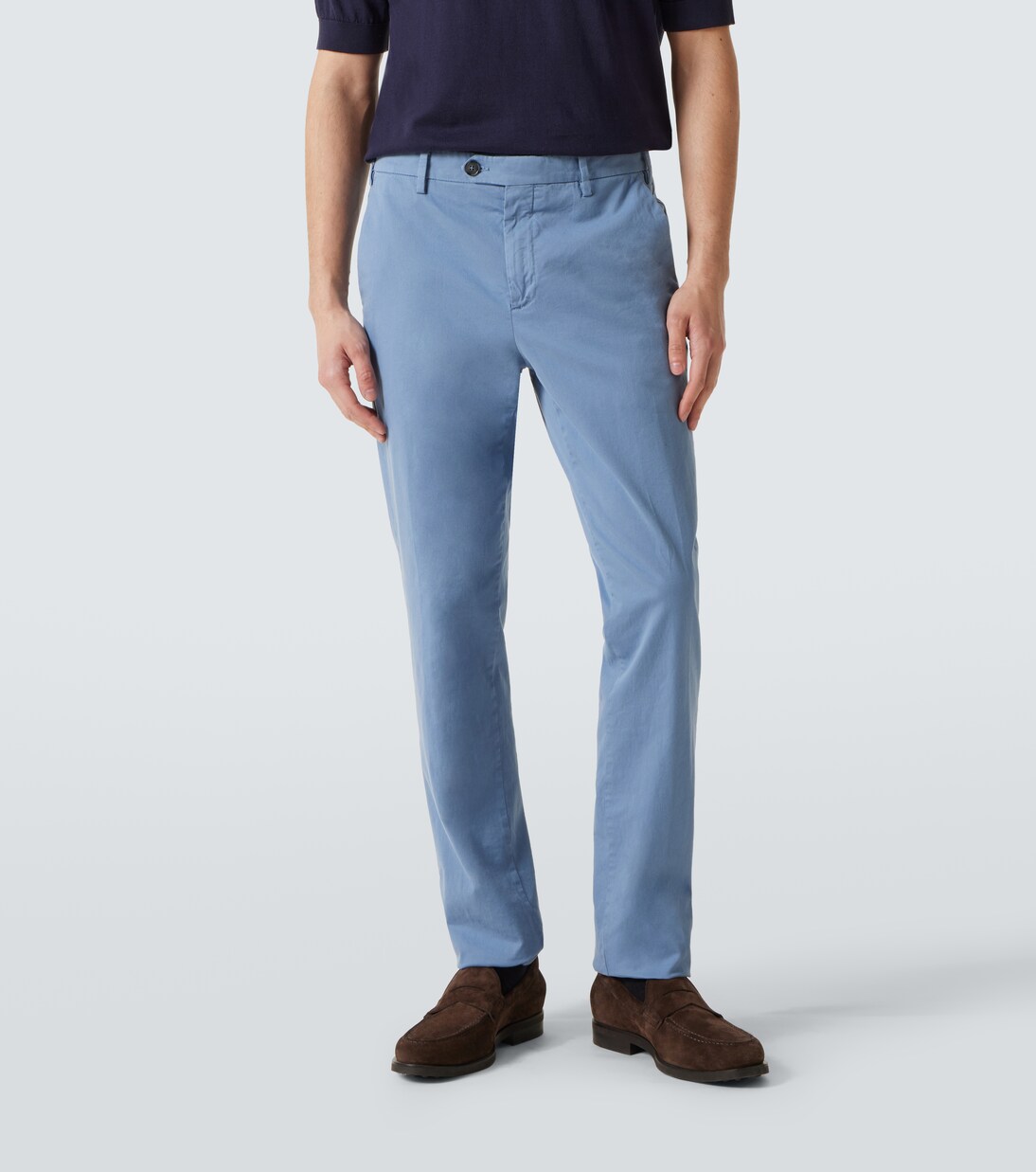 Pantalones chinos en sarga de algodón | Canali
