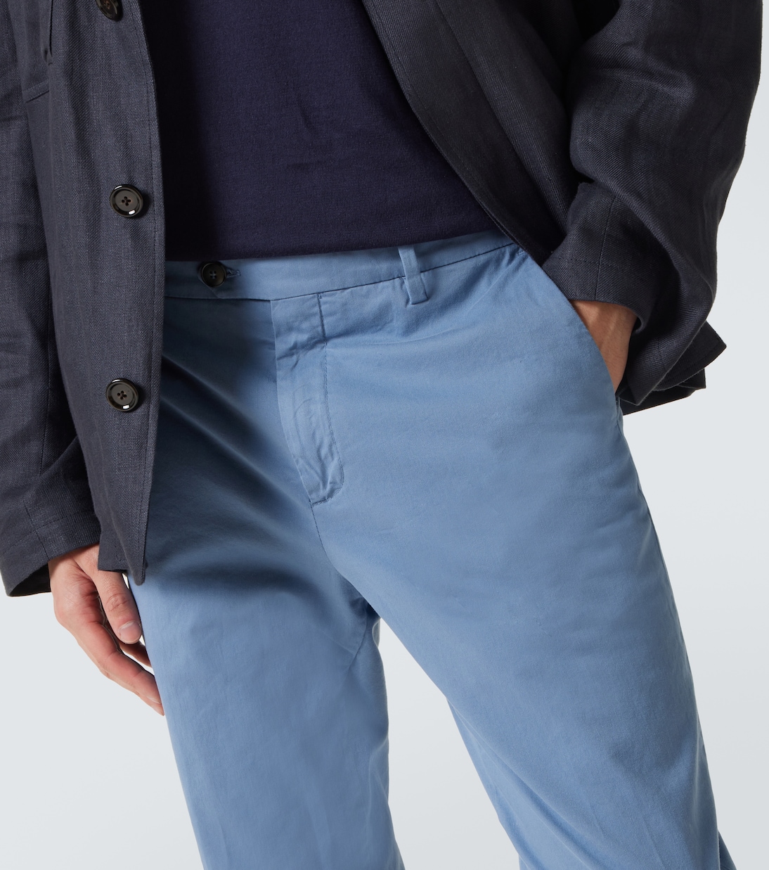 Pantalones chinos en sarga de algodón | Canali