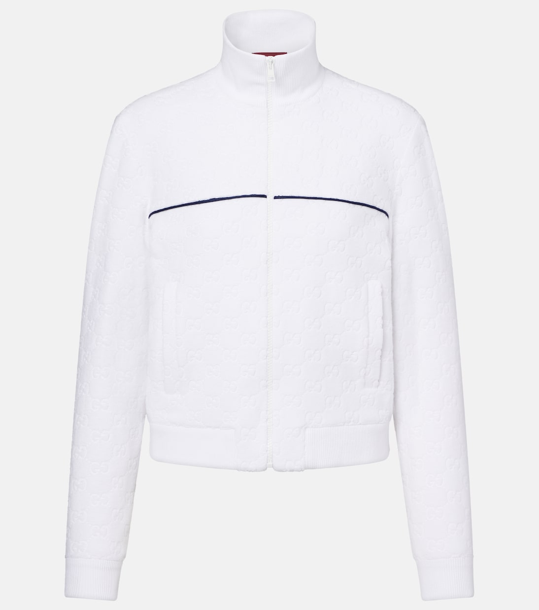 Chaqueta en rizo de mezcla de algodón con GG | Gucci