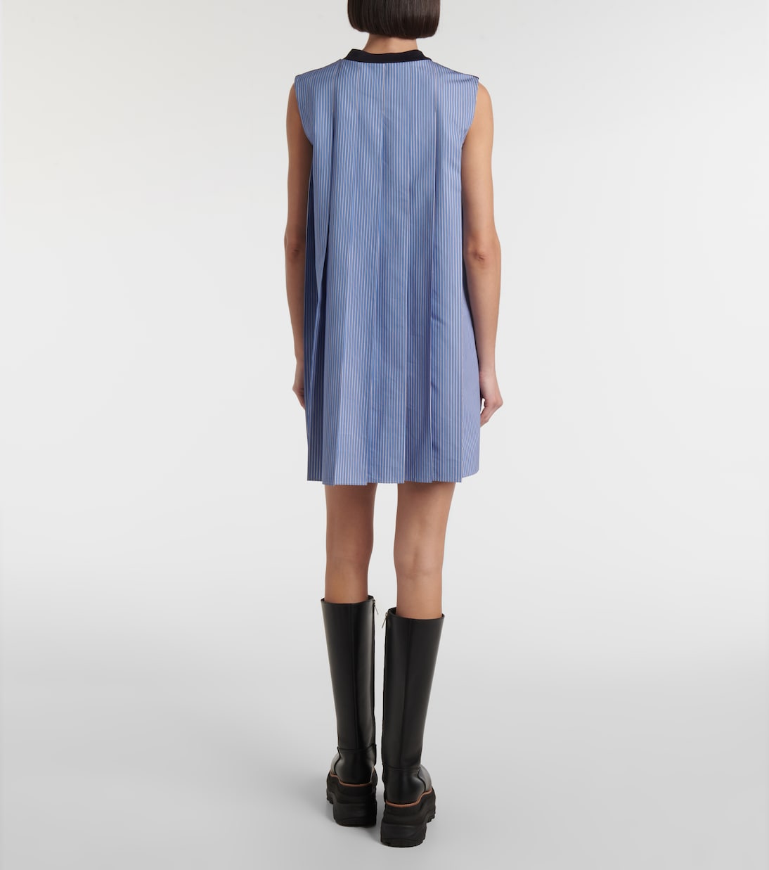 Abito corto in popeline di cotone | Sacai