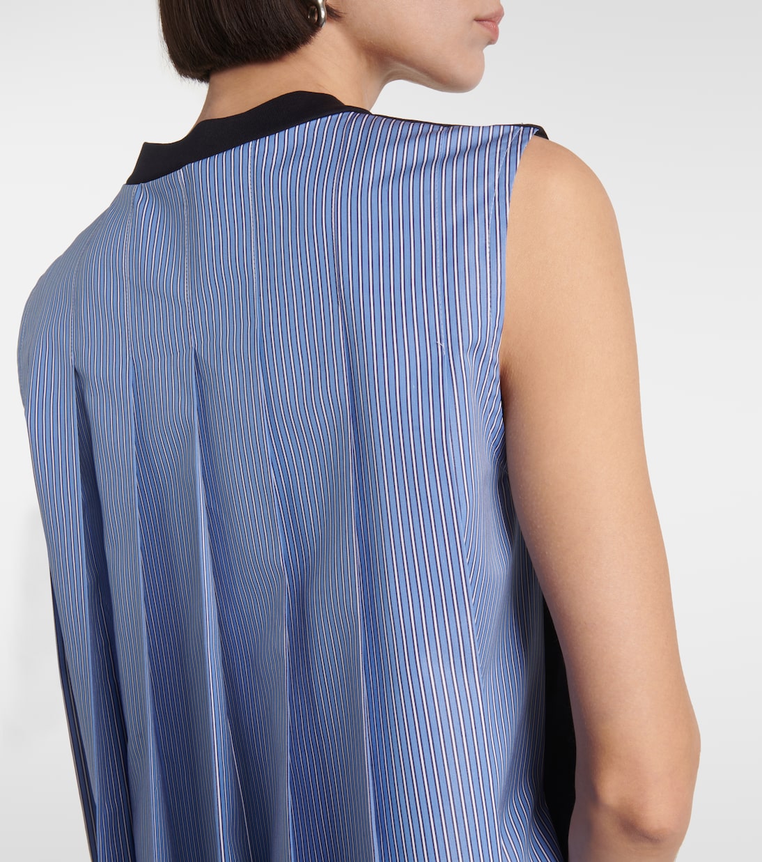 Abito corto in popeline di cotone | Sacai