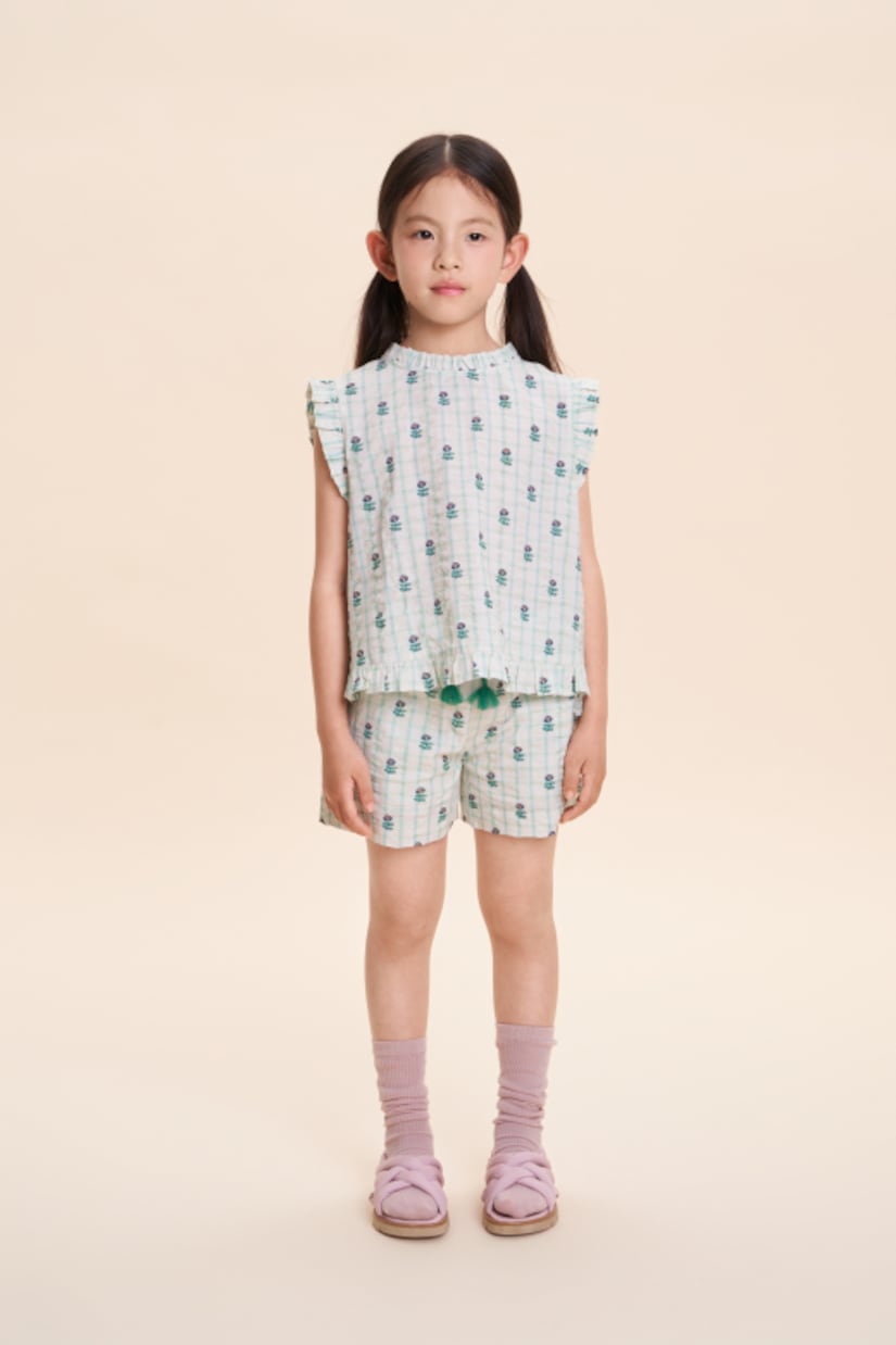 Chemise Mika en coton à fleurs | C'era Una Volta