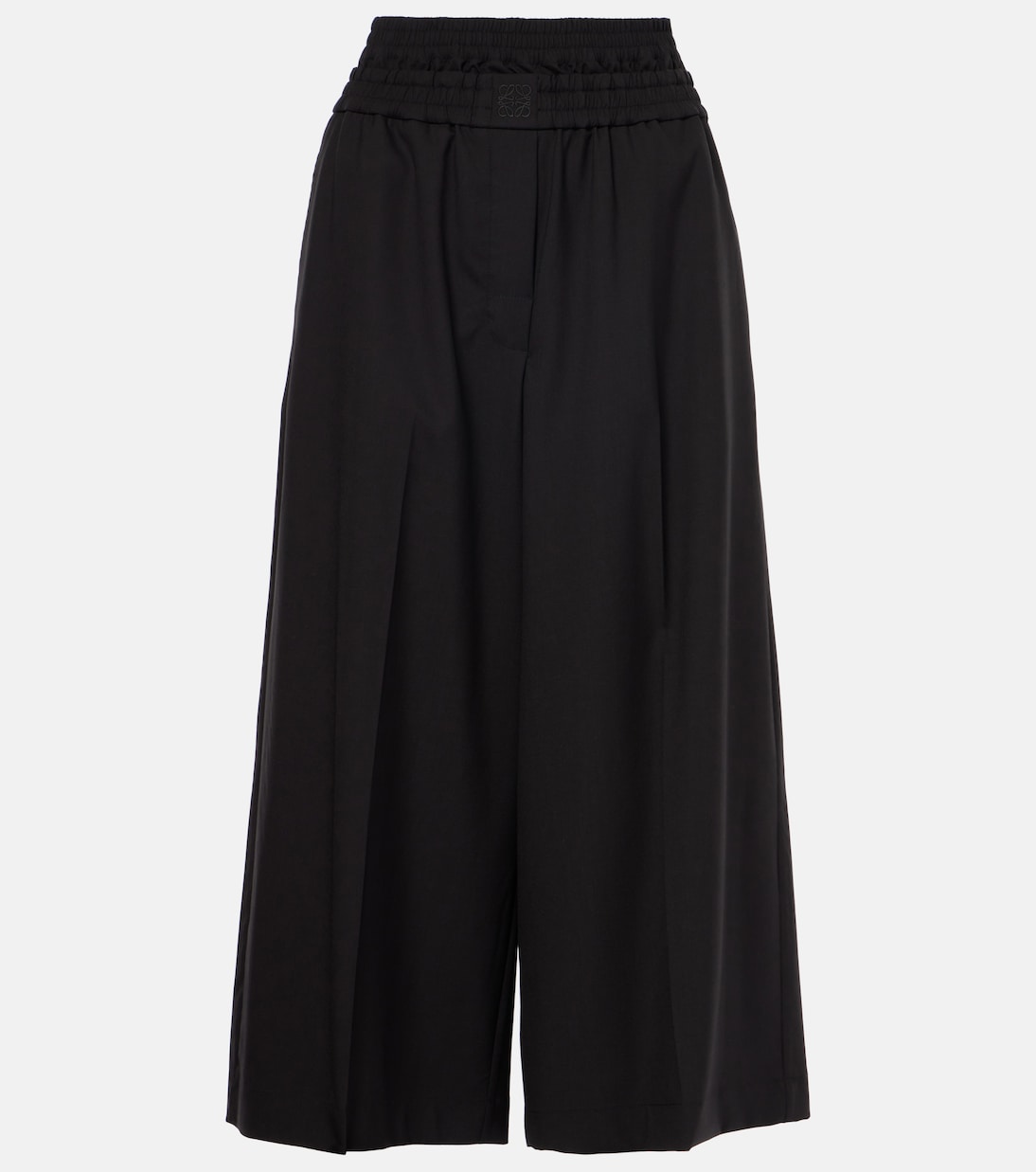 Weite Cropped-Hose aus Wolle | Loewe