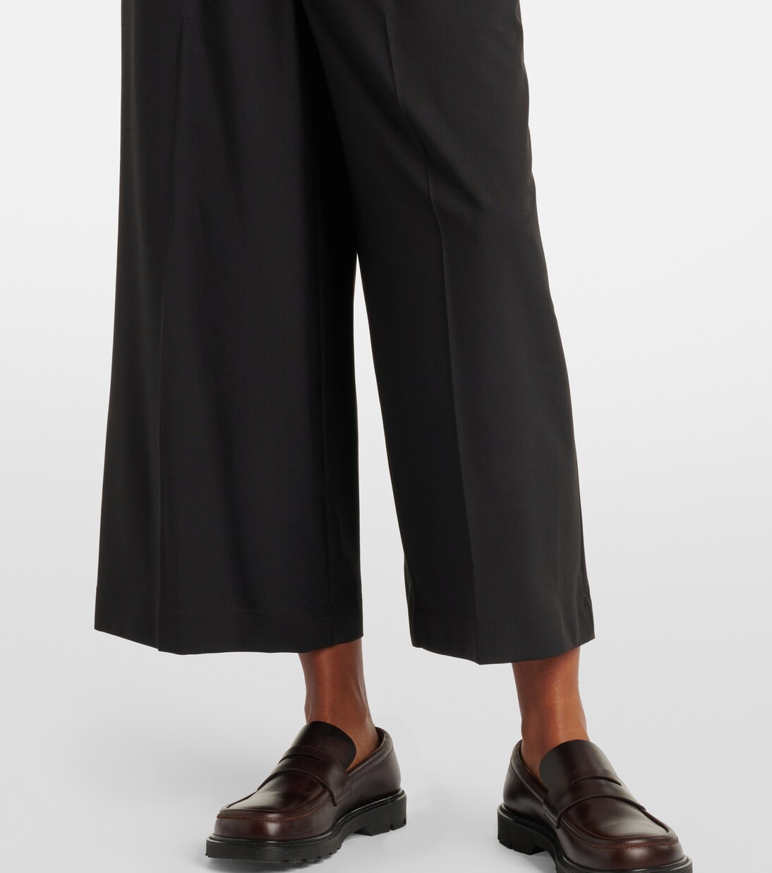 Weite Cropped-Hose aus Wolle | Loewe