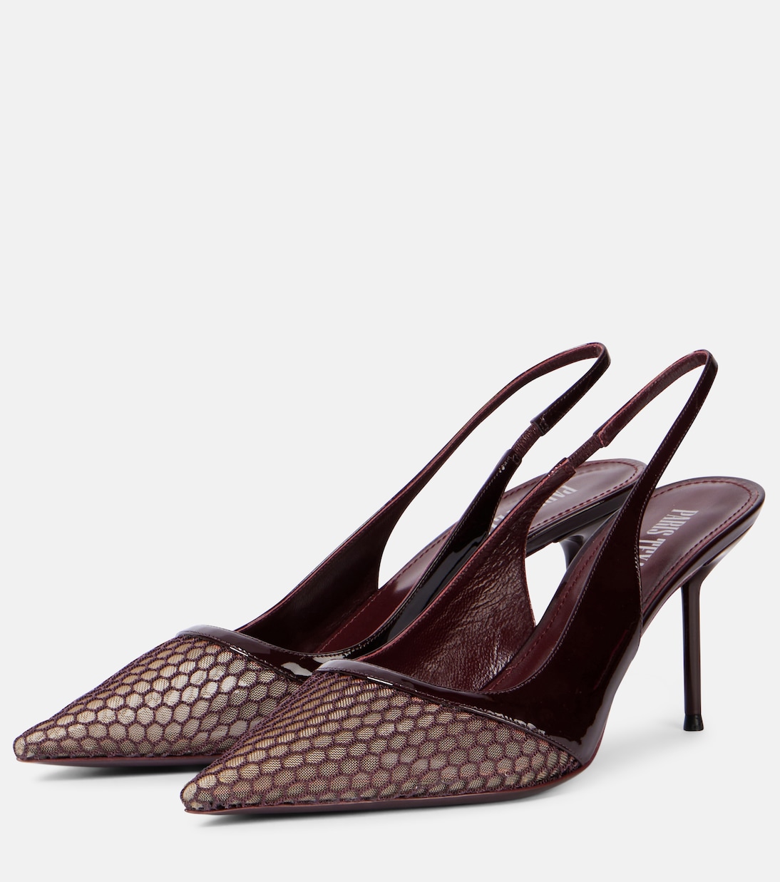 Lidia 70 mesh slingback pumps | Paris Texas