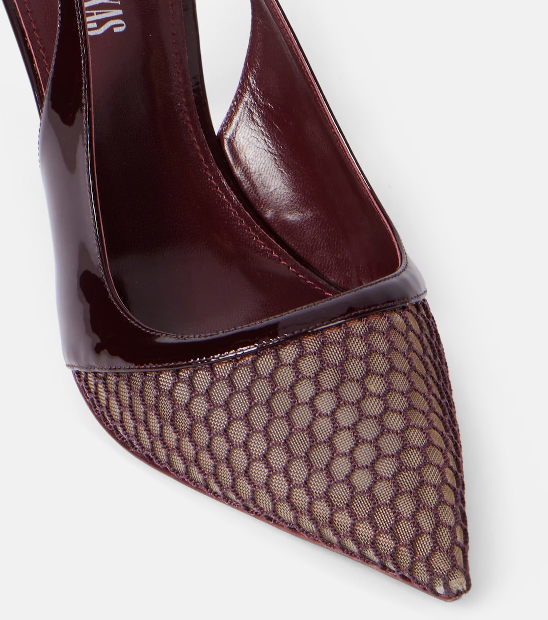 Lidia 70 mesh slingback pumps | Paris Texas