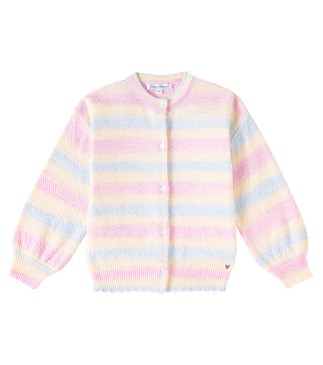 Cardigan in cotone a righe | Tartine et Chocolat