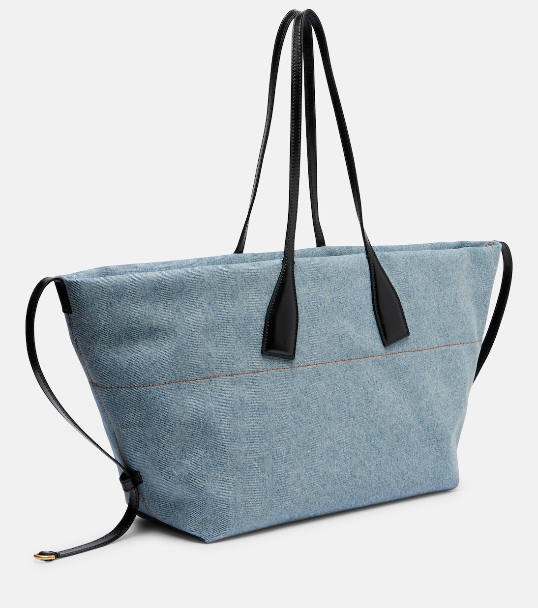 Cabas Track en denim et cuir | Balmain