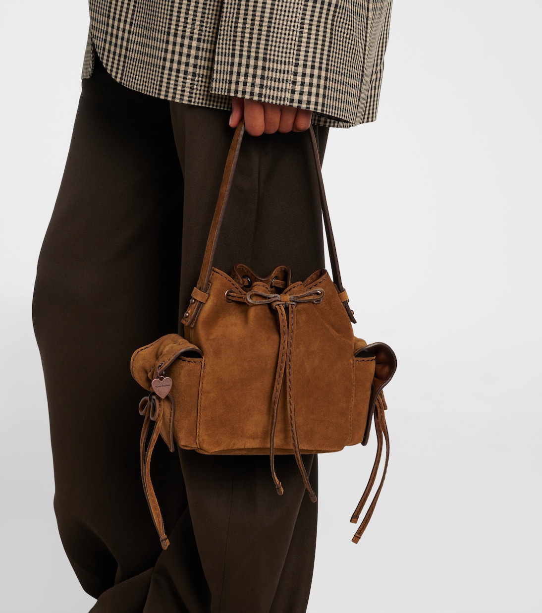 Bucket-Bag Multipocket Mini aus Veloursleder | Acne Studios