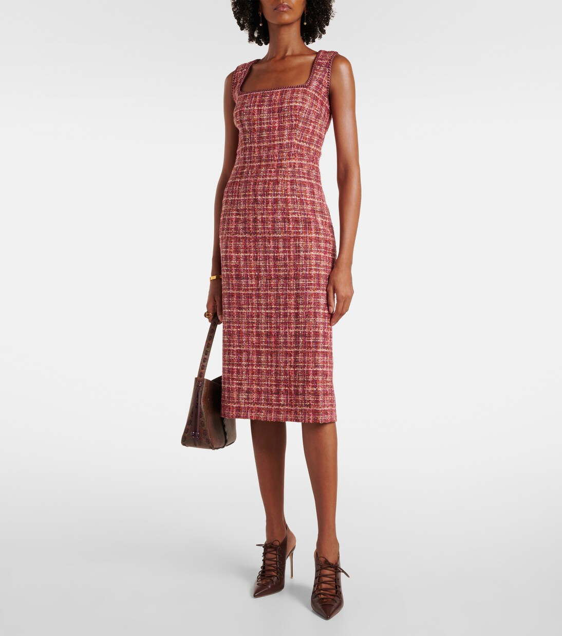 Vestido midi en mezcla de algodón y lana | Etro