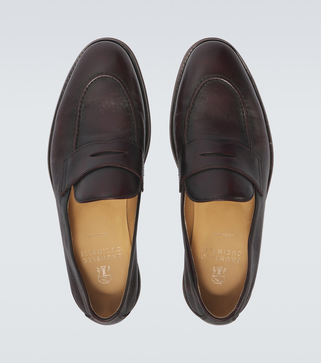 Leather penny loafers | Brunello Cucinelli