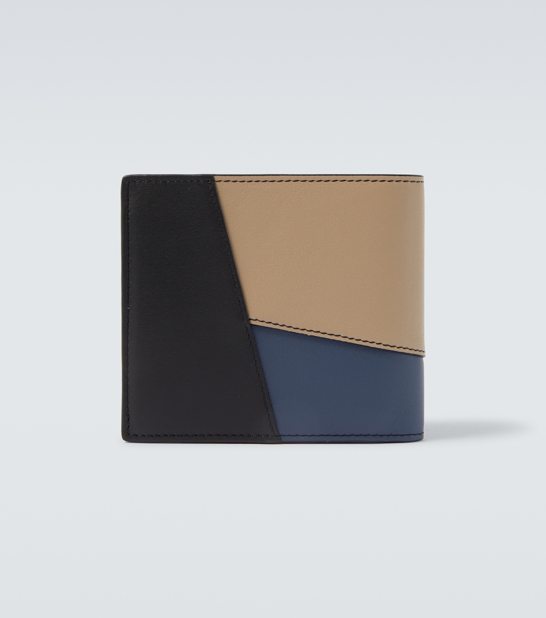 Puzzle colorblocked leather bifold wallet | Loewe