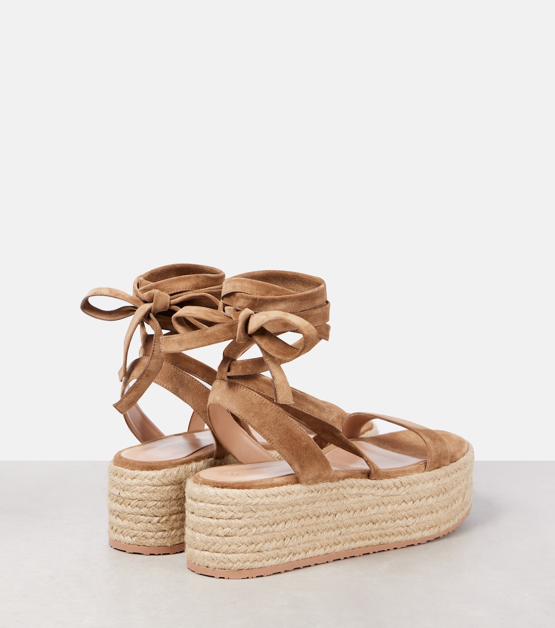 Suede-trimmed platform espadrilles | Gianvito Rossi