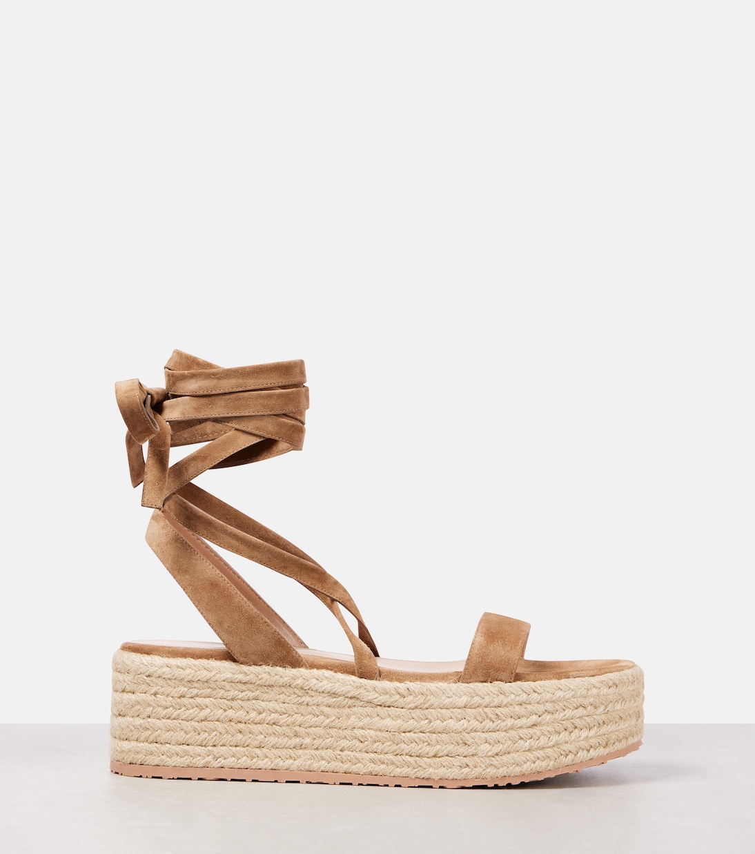 Suede-trimmed platform espadrilles | Gianvito Rossi