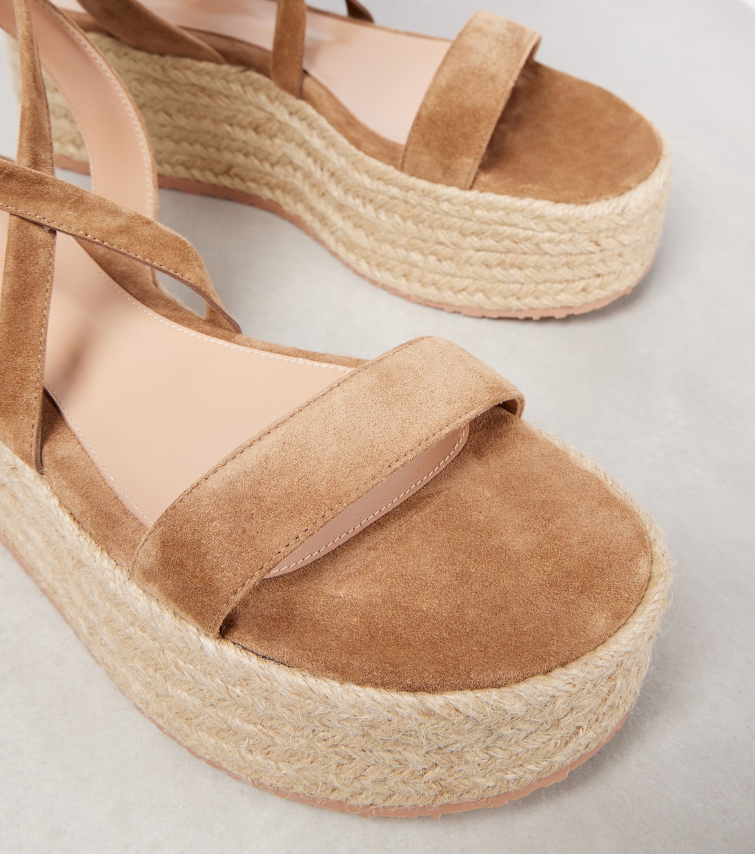Suede-trimmed platform espadrilles | Gianvito Rossi