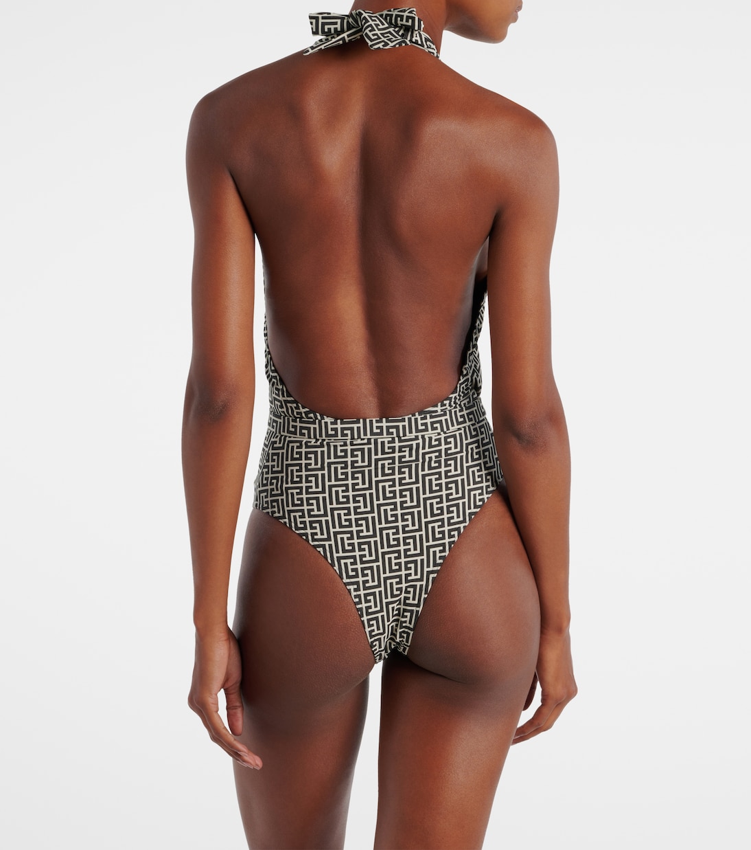 Belted halterneck swimsuit | Balmain