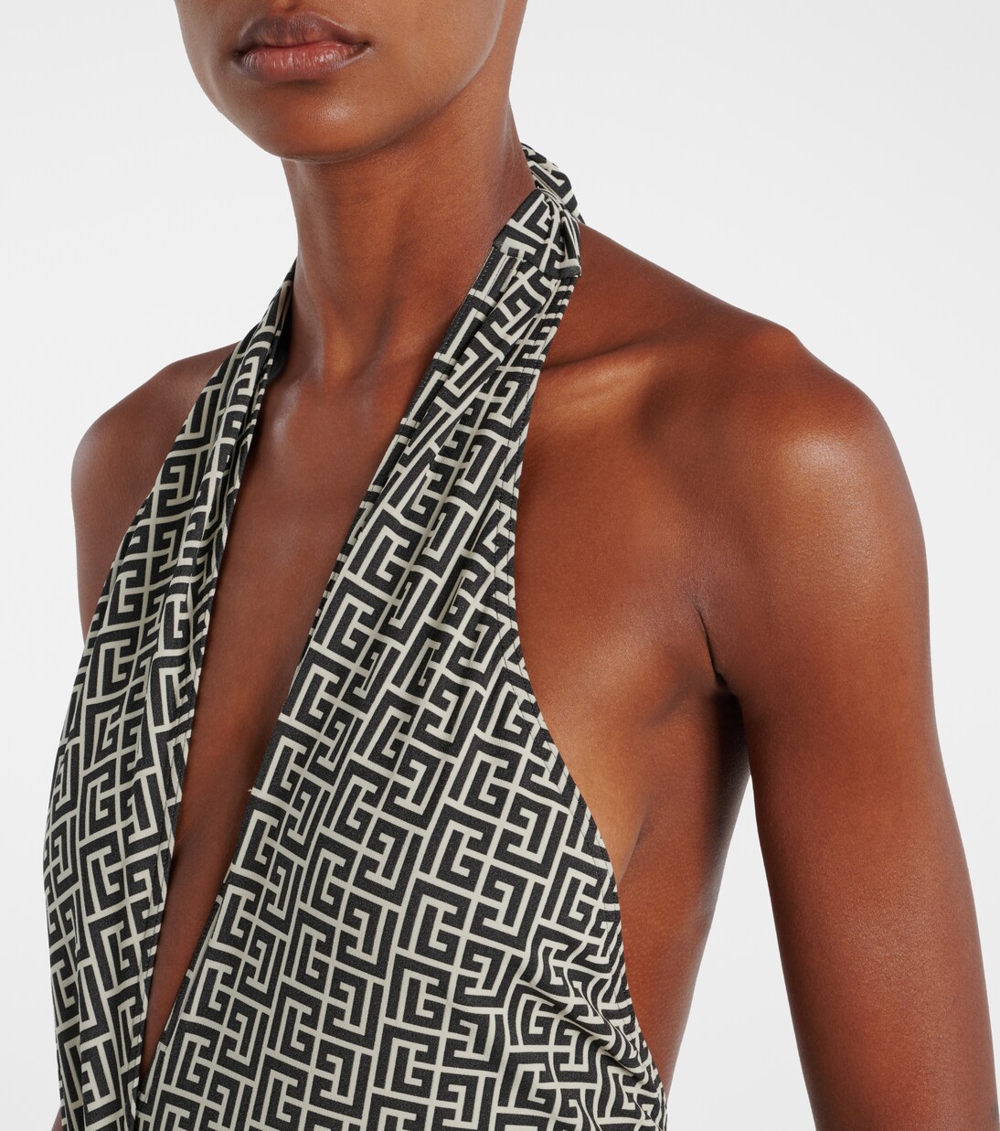 Belted halterneck swimsuit | Balmain