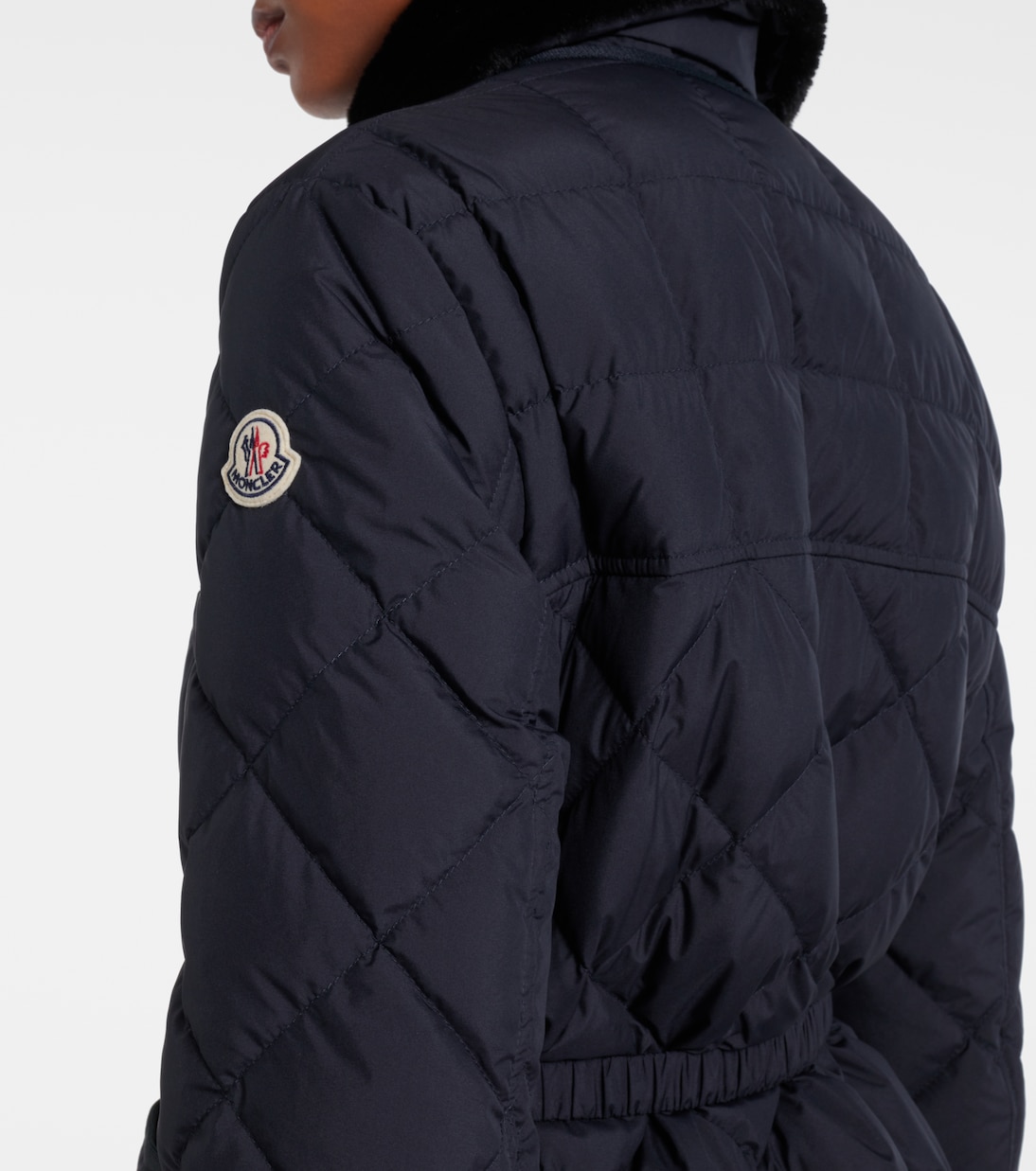 Cygne faux fur-trimmed down jacket | Moncler