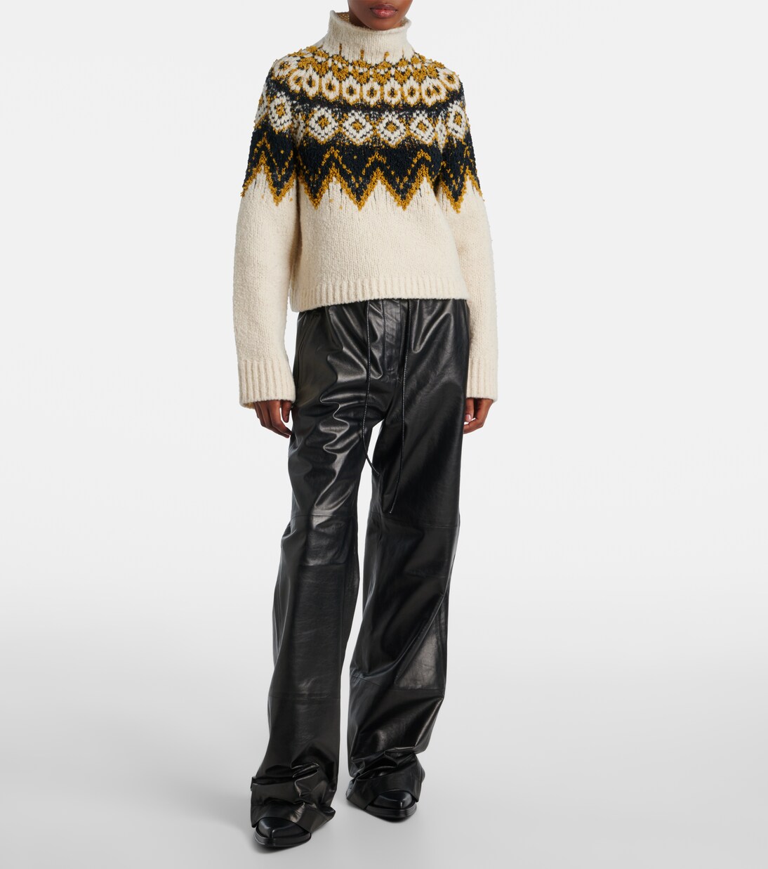 Lizzy fair isle cotton turtleneck sweater | Proenza Schouler