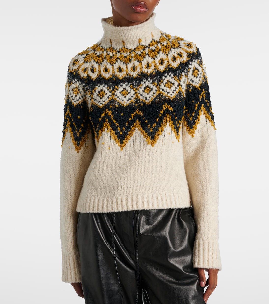 Lizzy fair isle cotton turtleneck sweater | Proenza Schouler