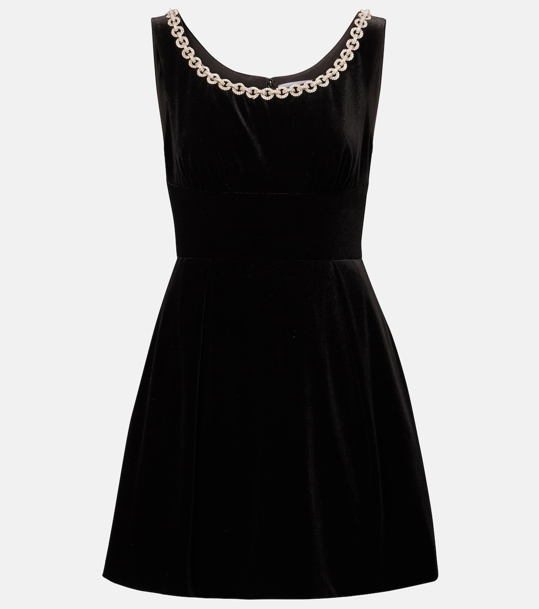 Crystal-embellished velvet minidress | Self-Portrait