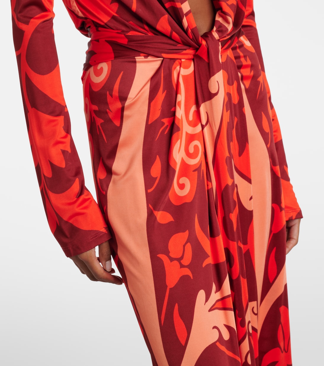 Gathered printed jersey midi dress | Johanna Ortiz