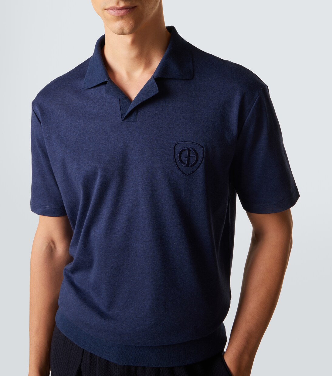 Cotton jersey polo shirt | Giorgio Armani