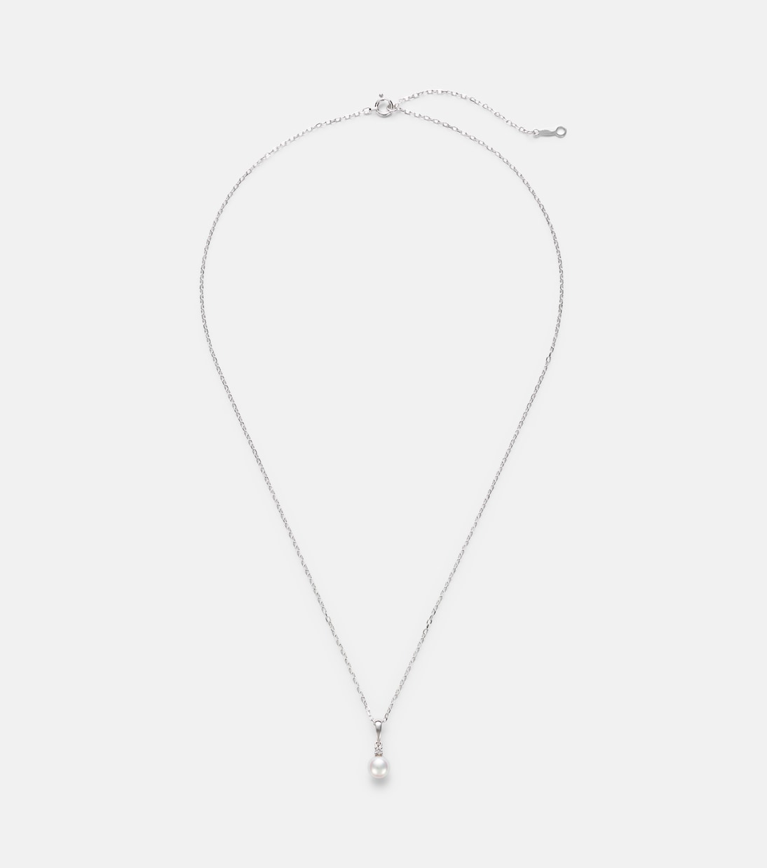 Collana in oro bianco 18kt con perla e diamante | Mikimoto