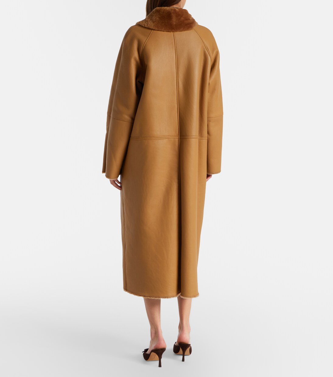 Cappotto Soft Touch in pelle con shearling | Dorothee Schumacher