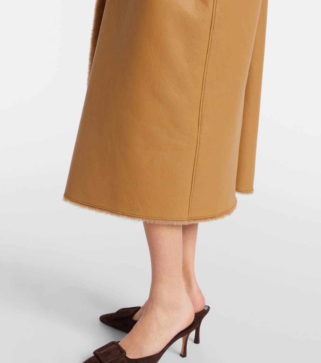 Cappotto Soft Touch in pelle con shearling | Dorothee Schumacher