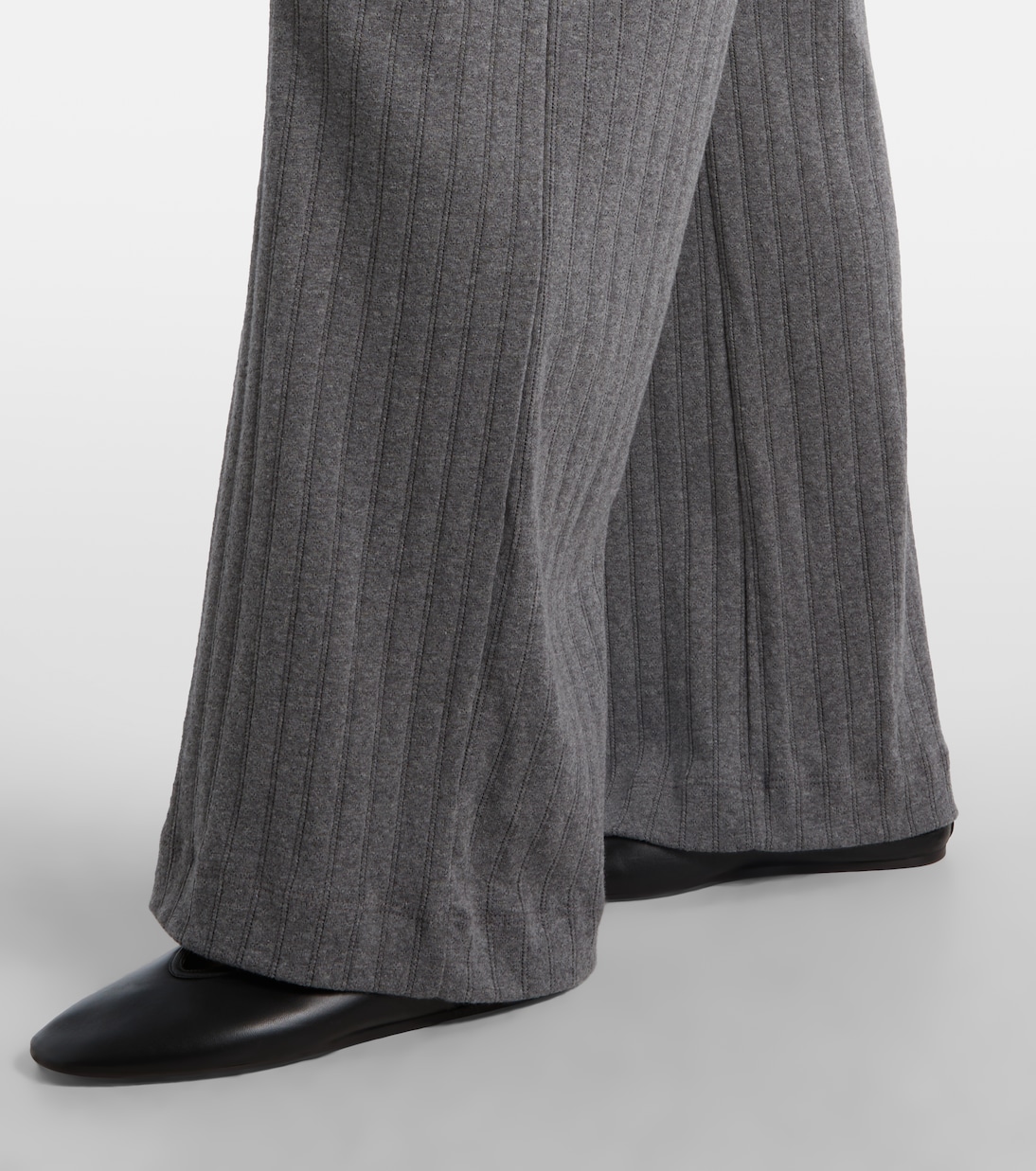 Pointelle cotton wide-leg pants | Leset