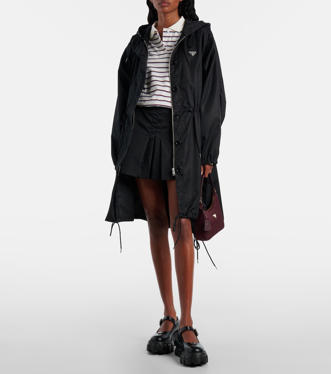 Mary-Jane-Ballerinas Monolith aus Leder | Prada