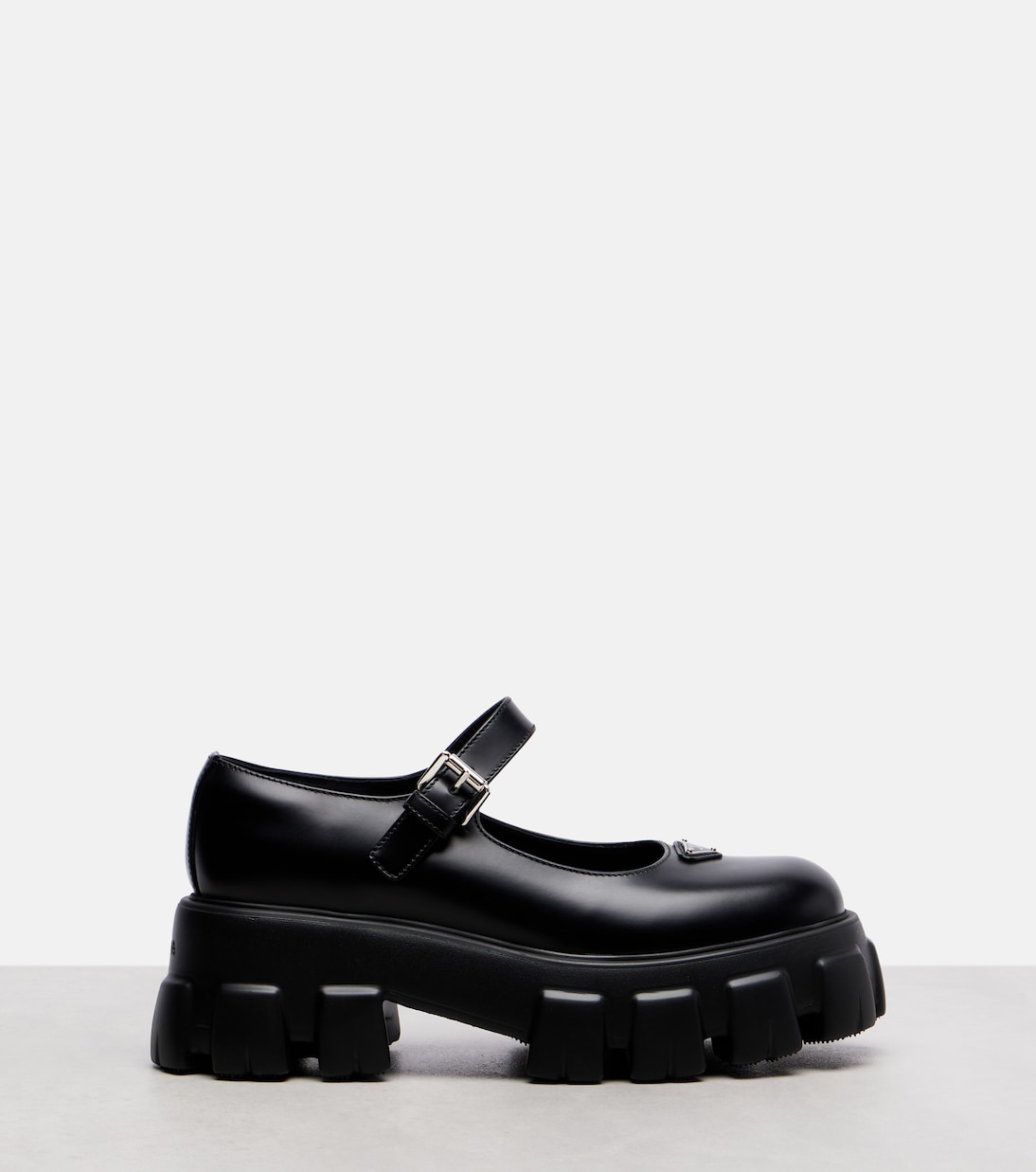 Mary-Jane-Ballerinas Monolith aus Leder | Prada