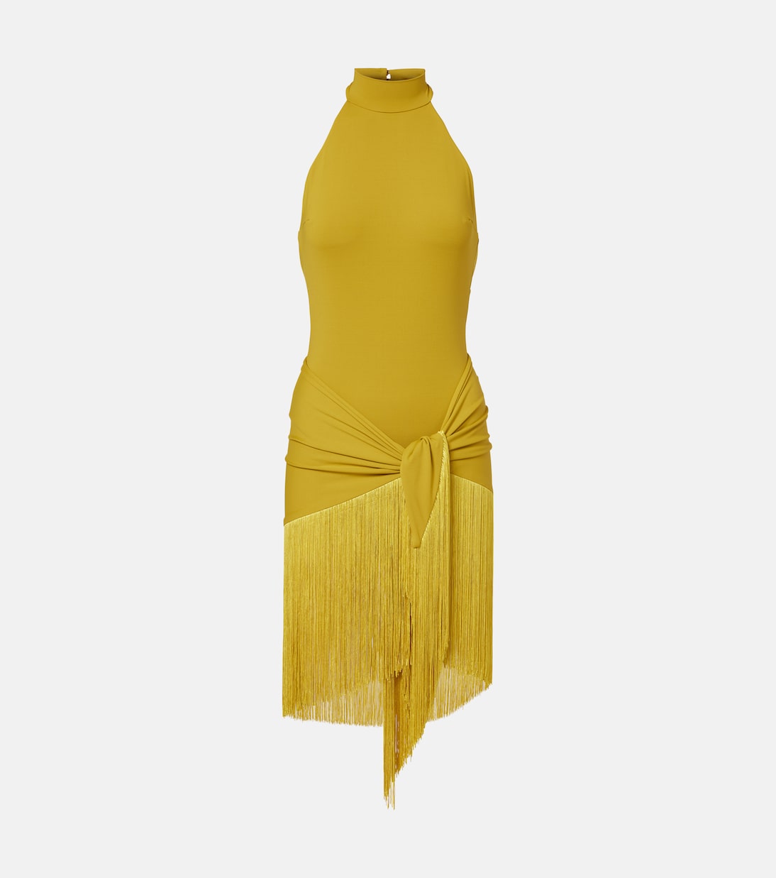 Artemis fringed beach cover-up and swimsuit | Taller Marmo