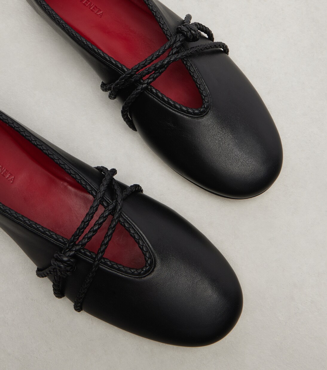Rosa Knot leather ballet flats | Bottega Veneta