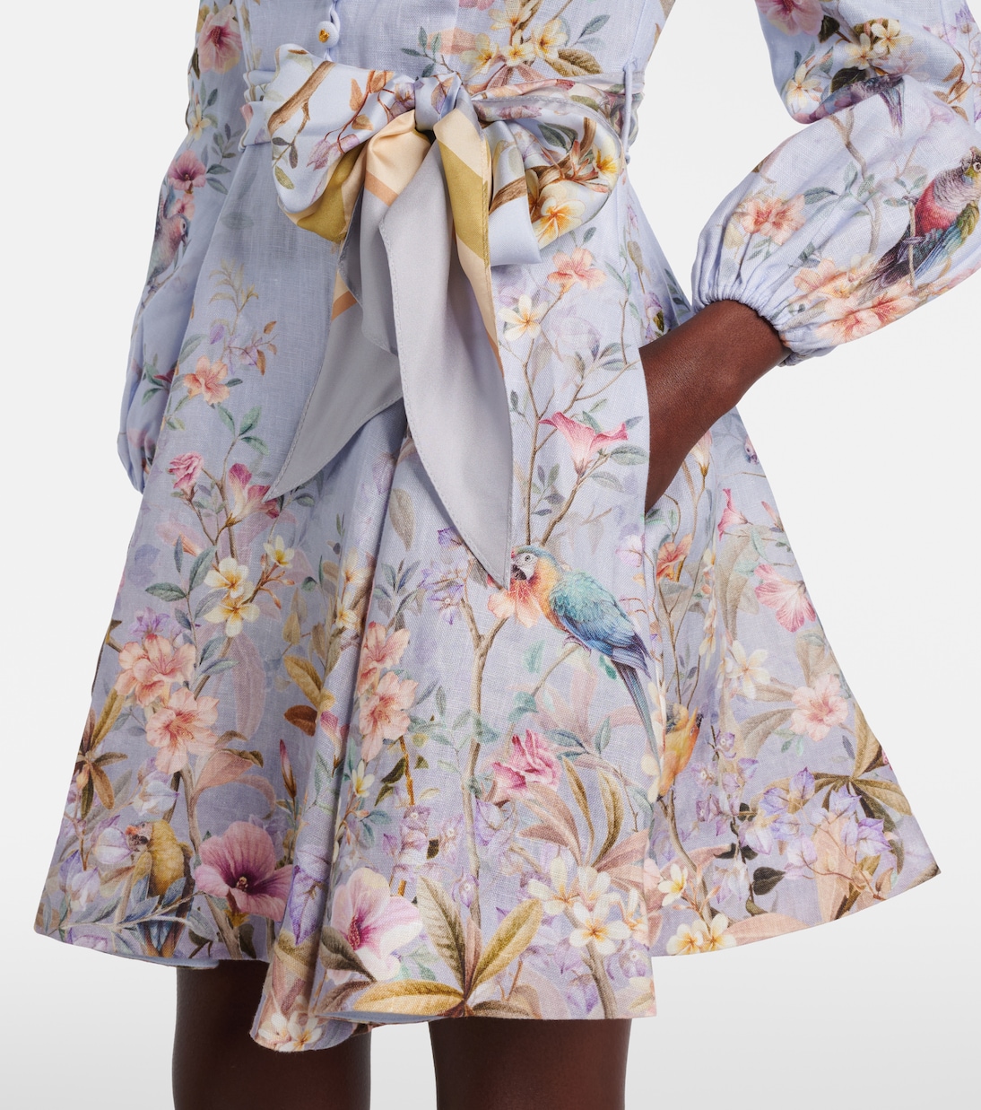 Rebellion printed linen minidress | Zimmermann