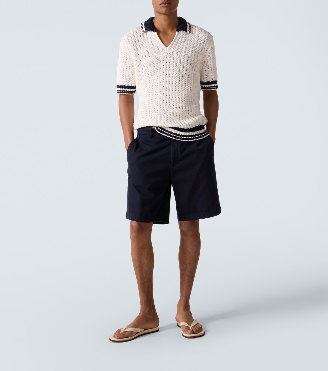 Swift crochet striped cotton polo shirt | Orlebar Brown